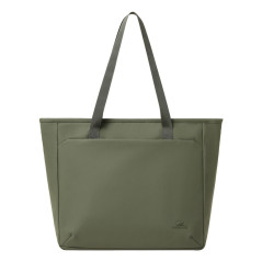 Rivacase Eden PU pelle, Poliestere, Polietilene tereftalato riciclato (rPET) Oliva Donna Borsa tote