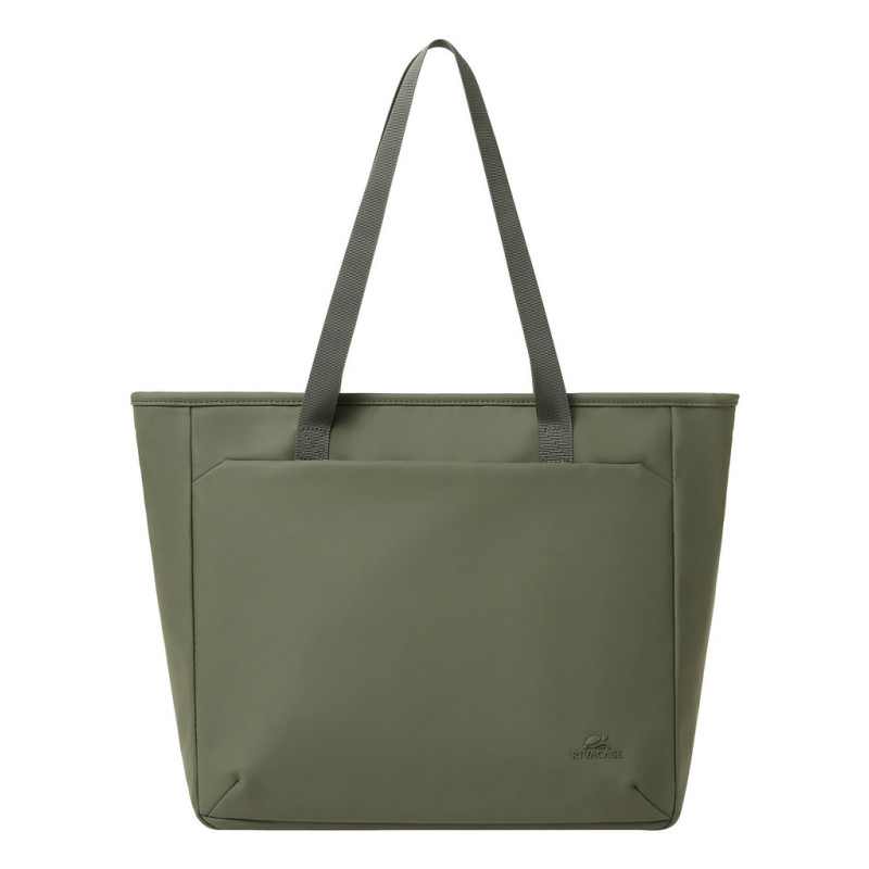 Rivacase Eden PU pelle, Poliestere, Polietilene tereftalato riciclato (rPET) Oliva Donna Borsa tote