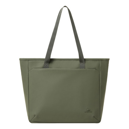 Rivacase Eden PU pelle, Poliestere, Polietilene tereftalato riciclato (rPET) Oliva Donna Borsa tote