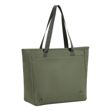 Rivacase Eden PU pelle, Poliestere, Polietilene tereftalato riciclato (rPET) Oliva Donna Borsa tote