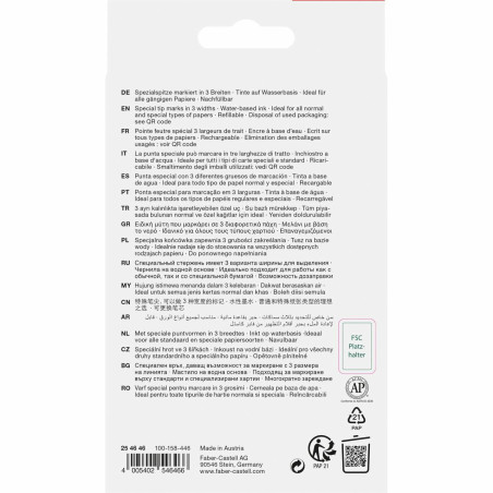 Faber-Castell 254646 evidenziatore 6 pz Blu, Verde, Arancione, Rosa, Viola, Giallo