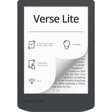 PocketBook Verse Lite lettore e-book Touch screen 8 GB Wi-Fi Grigio