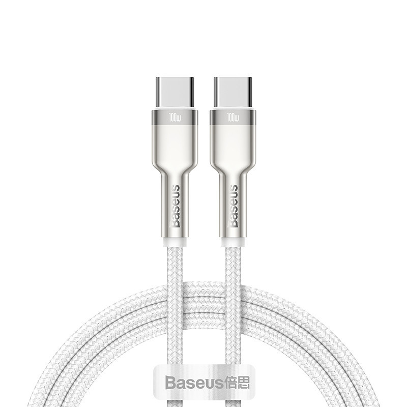 Baseus 6953156202375 cavo USB USB 2.0 2 m USB C Argento, Bianco