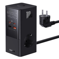 Baseus PowerCombo Tower Universale Nero AC Ricarica rapida Interno