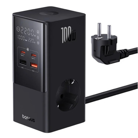 Baseus PowerCombo Tower Universale Nero AC Ricarica rapida Interno