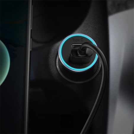 Baseus Golden Contactor Smartphone Blu, Grigio Accendisigari Auto