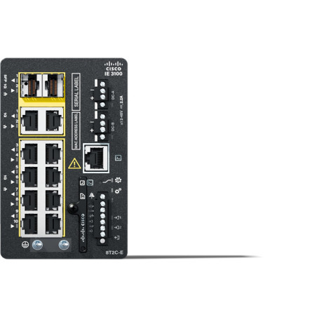 Cisco Catalyst IE-3100-8T2C-E switch di rete Gestito L2 Gigabit Ethernet (10/100/1000) Nero