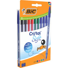 BIC 516359 penna a sfera Nero, Blu, Verde, Rosso 10 pz