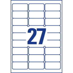 Avery L6114-20 etichetta autoadesiva Rettangolo con angoli arrotondati Permanente Bianco 540 pz