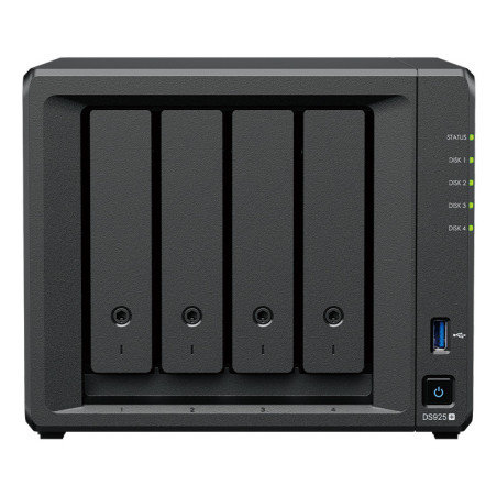 Synology DiskStation DS925+ server NAS e di archiviazione Ryzen Embedded V1500B 4 GB DDR4 0 TB Nero