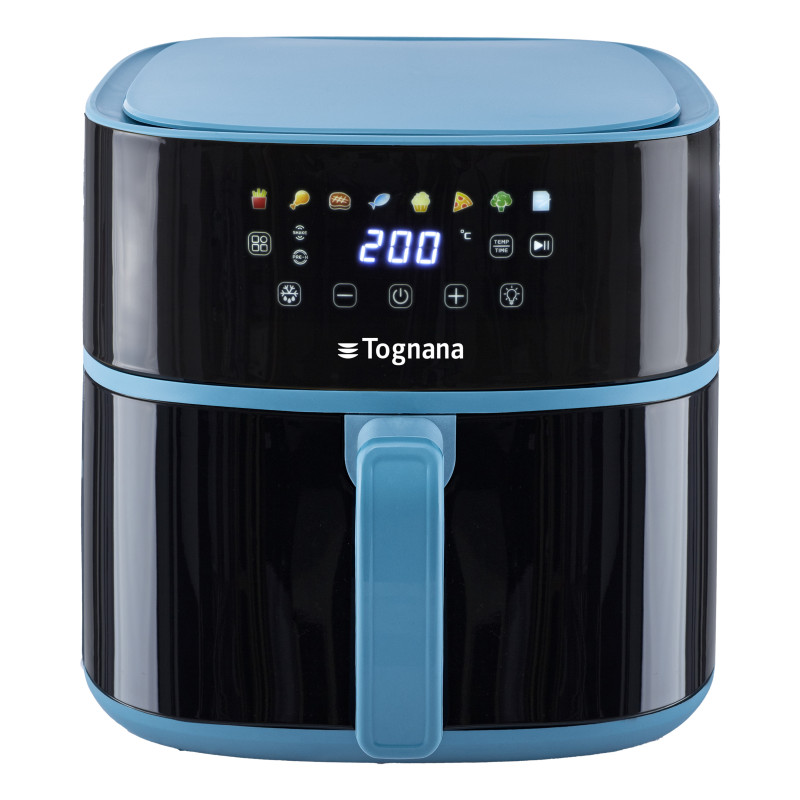 Tognana Porcellane D2DFA05IRZU friggitrice Singolo 8 L Indipendente 2000 W Friggitrice ad aria calda Nero, Blu