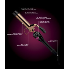 Revlon RVIR1159E messa in piega Ferro per ricci Caldo Nero, Rose Gold