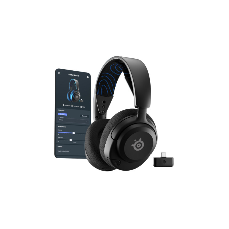 Steelseries Arctis Nova 5P Wireless Auricolare A Padiglione Gaming USB tipo-C Bluetooth Nero