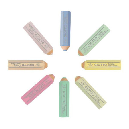Giotto F232300 gomma per cancellare Colori assortiti 8 pz