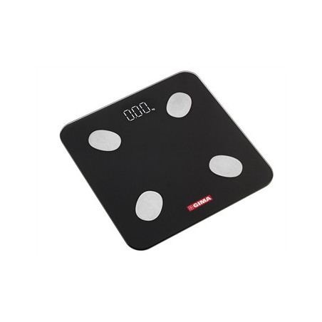 GIMA 27086 Quadrato Nero Bilancia pesapersone elettronica