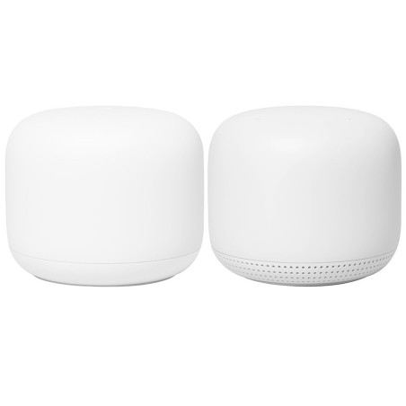 Google Nest Wifi, Router and Point 2-pack router wireless Gigabit Ethernet Dual-band (2.4 GHz 5 GHz) Bianco