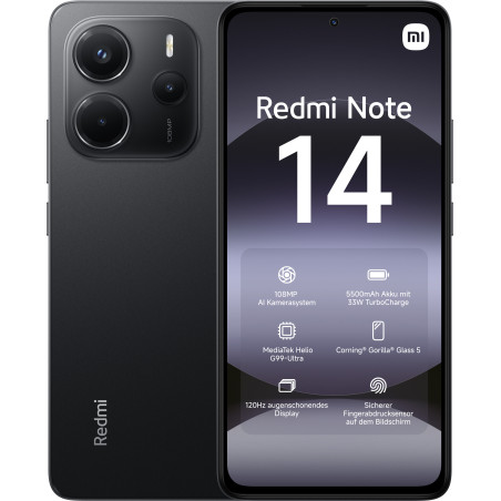 Xiaomi Redmi Note 14 16,9 cm (6.67") Dual SIM ibrida 4G USB tipo-C 6 GB 128 GB 5500 mAh Nero