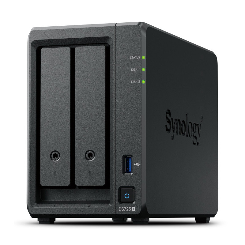 Synology DiskStation DS725+ server NAS e di archiviazione Ryzen Embedded R1600 4 GB DDR4 0 TB Nero