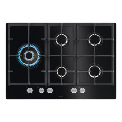 AEG HKB75820NB Piano cottura Gas on Glass Serie 6000 Gas on Glass 75 cm