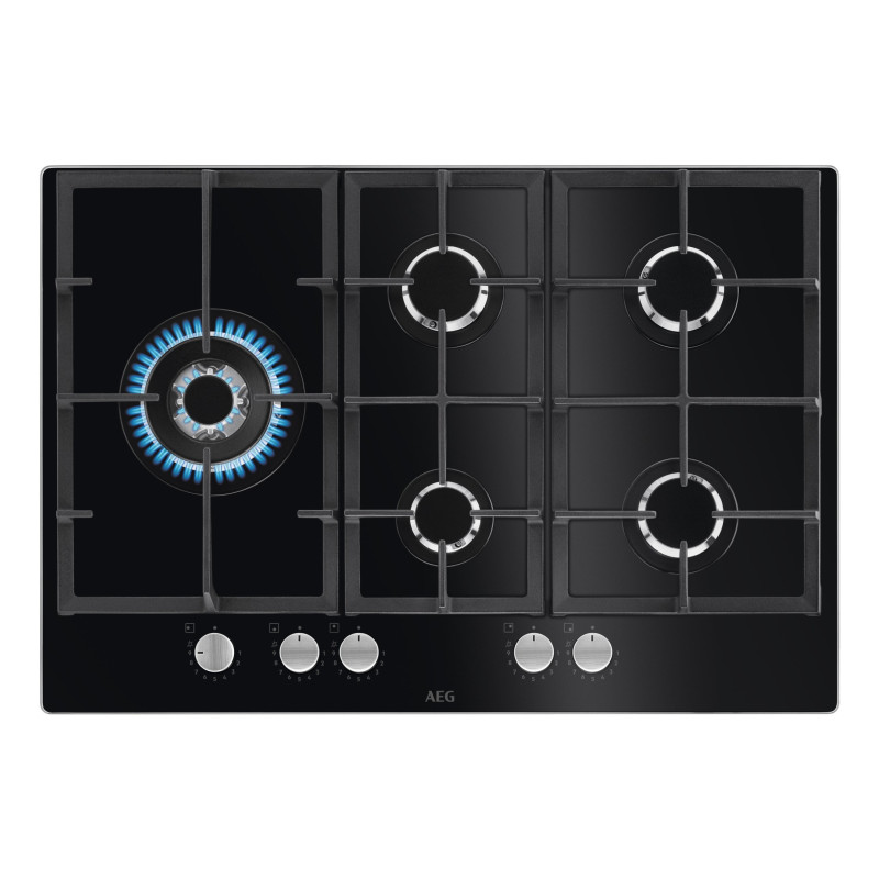 AEG HKB75820NB Piano cottura Gas on Glass Serie 6000 Gas on Glass 75 cm