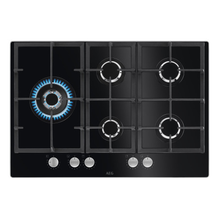 AEG HKB75820NB Piano cottura Gas on Glass Serie 6000 Gas on Glass 75 cm
