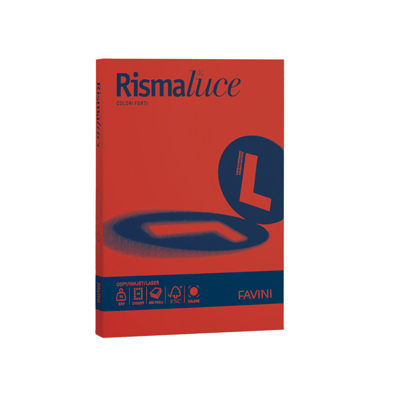 Favini Rismaluce carta inkjet A4 (210x297 mm) 100 fogli Rosso