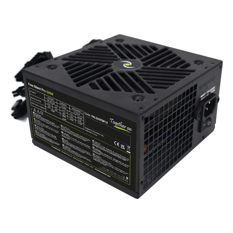 Tecnoware Free Silent PRO 550 alimentatore per computer 550 W 20+4 pin ATX ATX Nero