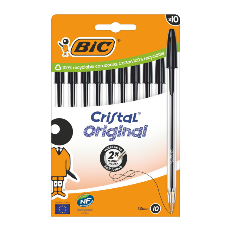 BIC 516353 penna a sfera Nero Medio 10 pz