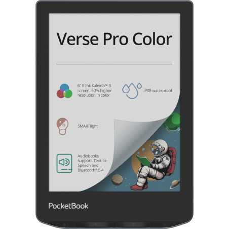 PocketBook Verse Pro Color lettore e-book Touch screen 16 GB Wi-Fi Nero, Blu