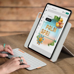 Logitech Flip Folio QWERTY Italiano Bluetooth Grigio chiaro