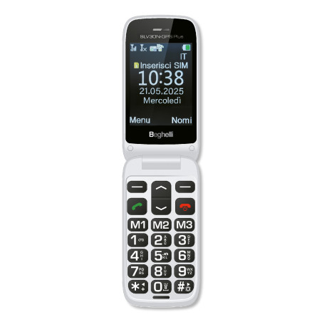 Beghelli 9201N cellulare 7,11 cm (2.8") 100 g Argento Telefono per anziani