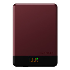 Cygnett MagSlim 5000 mAh Carica wireless Colore ciliegia