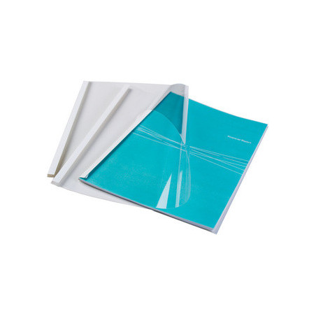 Fellowes 53150 cartellina A4 Plastica, PVC Trasparente, Bianco 100 pz