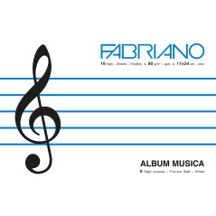 Fabriano ﻿Music Book quaderno per scrivere 16 fogli Bianco
