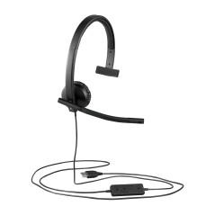 Logitech 981-000571 cuffia e auricolare Cablato A Padiglione Ufficio USB tipo A Nero