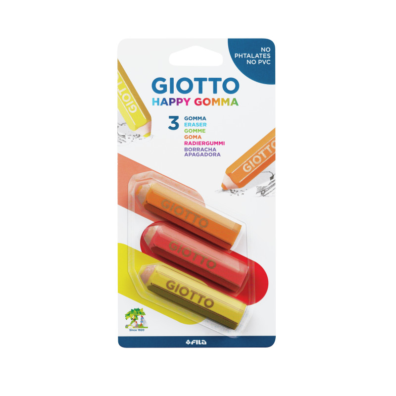 Giotto Happy Gomma, 3 pz