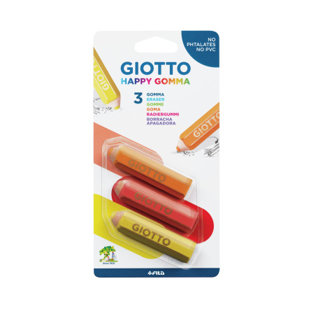 Giotto Happy Gomma, 3 pz
