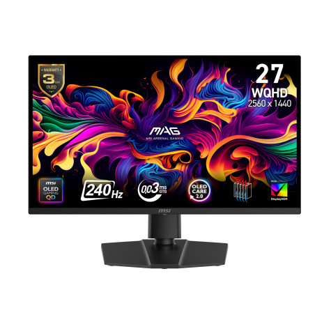 MSI MAG 271QP QD-OLED X24 Monitor PC 67,3 cm (26.5") 2560 x 1440 Pixel Wide Quad HD Nero