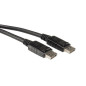 VALUE DisplayPort, 2.0m 2 m Nero