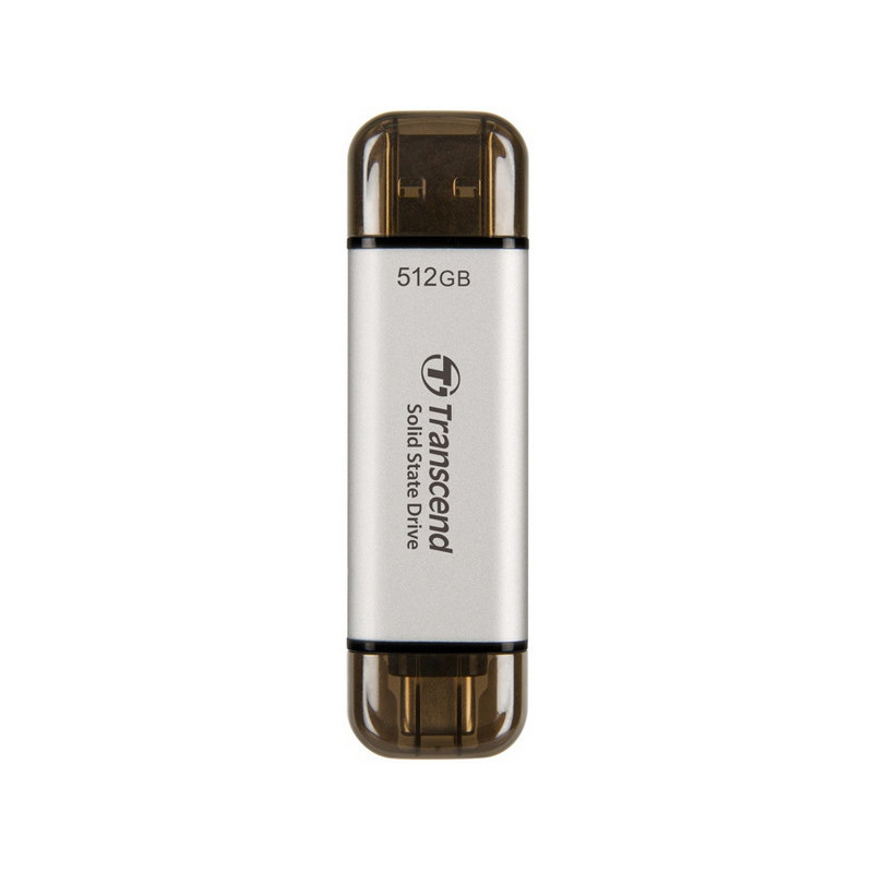 Transcend ESD310 512 GB Da USB tipo A a USB tipo C 3.2 Gen 2 (3.1 Gen 2) Argento
