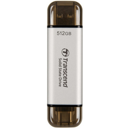 Transcend ESD310 512 GB Da USB tipo A a USB tipo C 3.2 Gen 2 (3.1 Gen 2) Argento