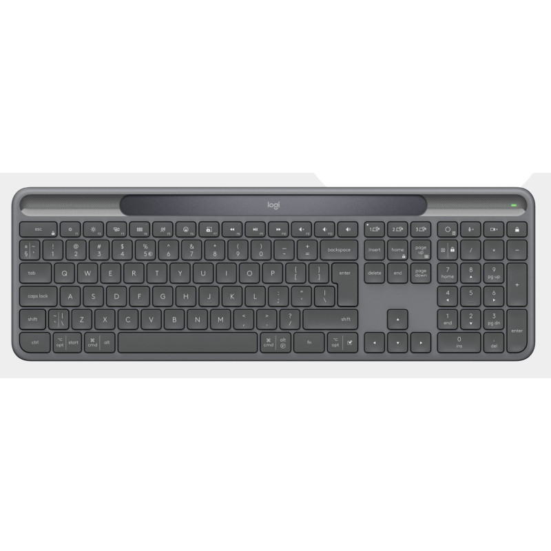 Logitech Signature Slim Solar+ K980 for Business tastiera Universale RF senza fili + Bluetooth QWERTY Italiano Grafite