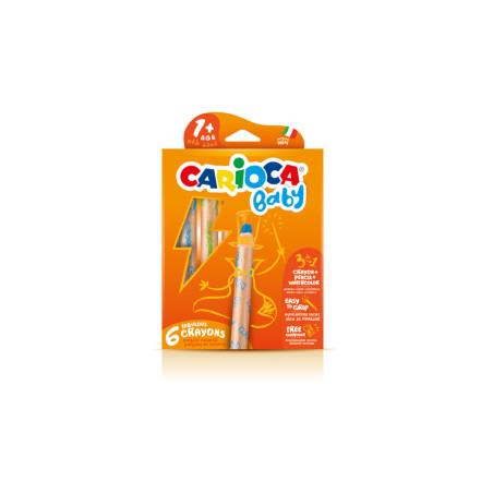 Carioca 3 in 1 Crayon 6 pz