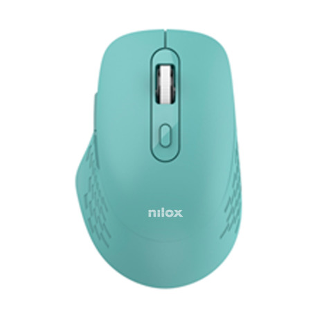 Nilox RATON DUAL WIRELESS 1600 DPI VERDE mouse Ufficio Bluetooth + USB Type-A Ottico