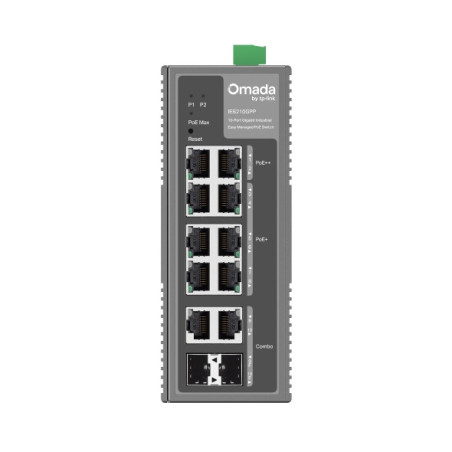 TP-Link Omada IES210GPP switch di rete Gestito Gigabit Ethernet (10/100/1000) Supporto Power over Ethernet (PoE) DIN rail Grigio