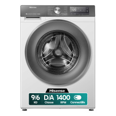 Hisense WD3S9043BW7 lavasciuga Libera installazione Caricamento frontale Bianco
