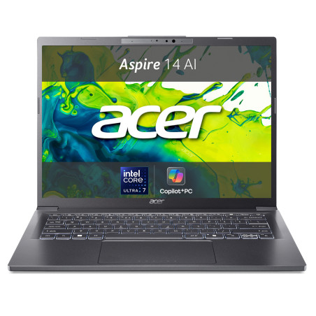Acer Aspire 14 AI Intel Core Ultra 7 256V Computer portatile 35.6 cm (14") OLED 16 GB LPDDR5x-SDRAM 512 GB SSD Wi-Fi 6E