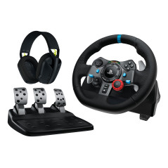 Logitech G G29 Driving Force, kit volante pedaliera e cuffie, PlayStation®5, PlayStation®4 e PC