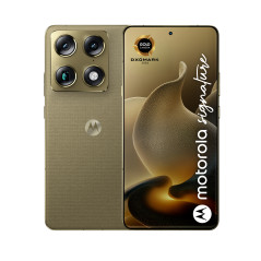 Motorola signature 17,2 cm (6.78") Doppia SIM Android 16.0 5G USB tipo-C 16 GB 512 GB 5200 mAh Oro PANTONE Martini Olive