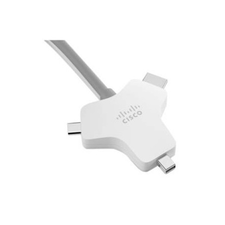 Cisco CAB-HDMI-MUL4K-2M cavo e adattatore video 2,5 m HDMI tipo A (Standard) HDMI + Mini DisplayPort + USB Type-C Argento